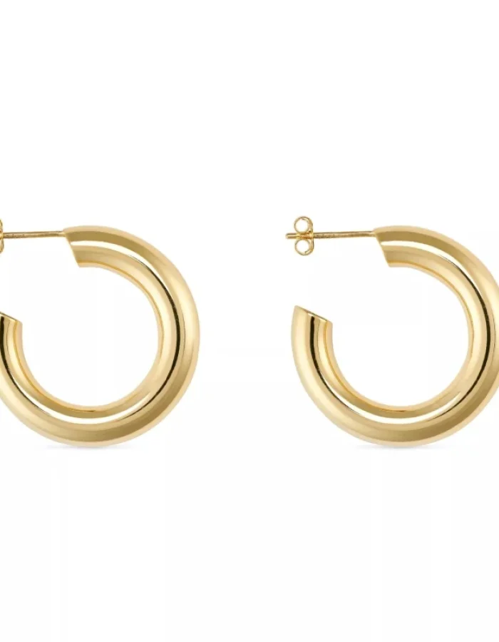 Chunky 14K Gold Hoop Earrings